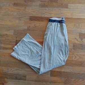 Lacoste Sleepwear Pajama Pants Small Gray Blue